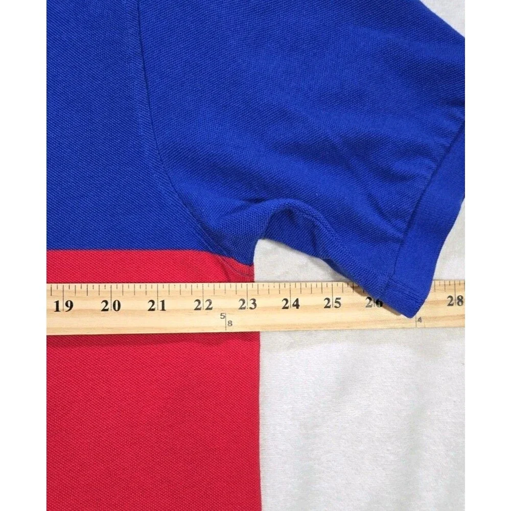 Mens Polo Ralph Lauren Short Sleeve Polo Shirt Striped Big Logo Large Tall New